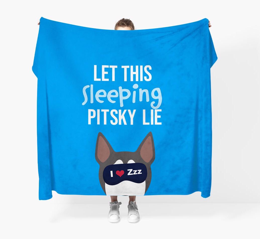 'Let that sleepy dog lie' - Personalized {breedFullName} Blanket