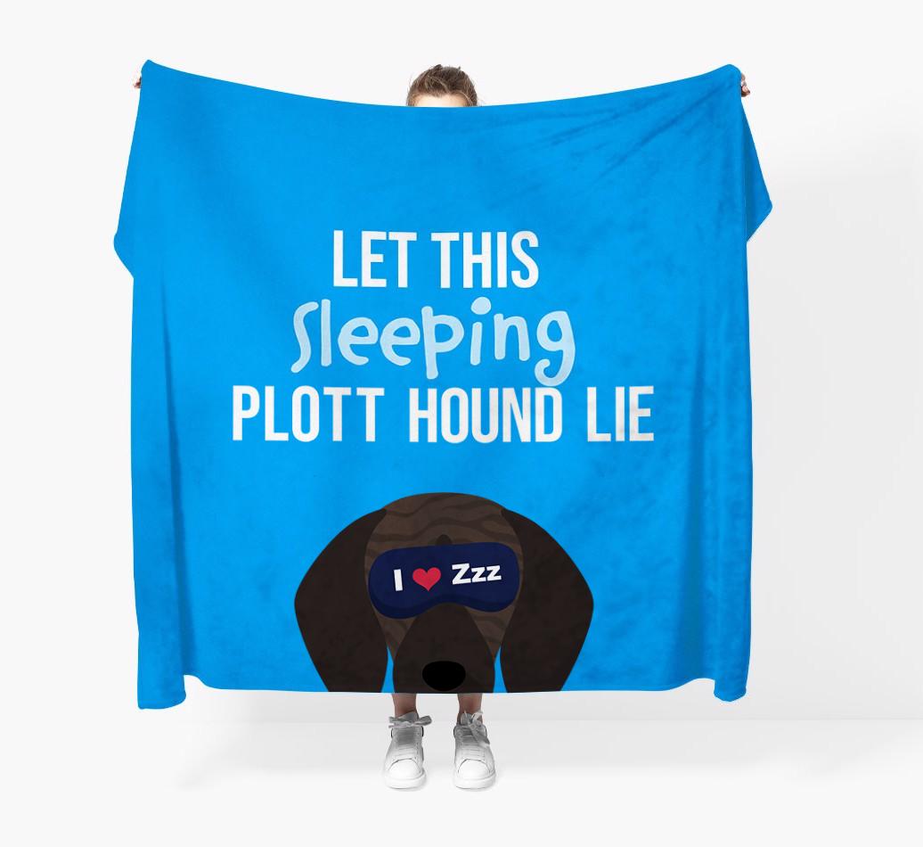 'Let that sleepy dog lie' - Personalized {breedFullName} Blanket