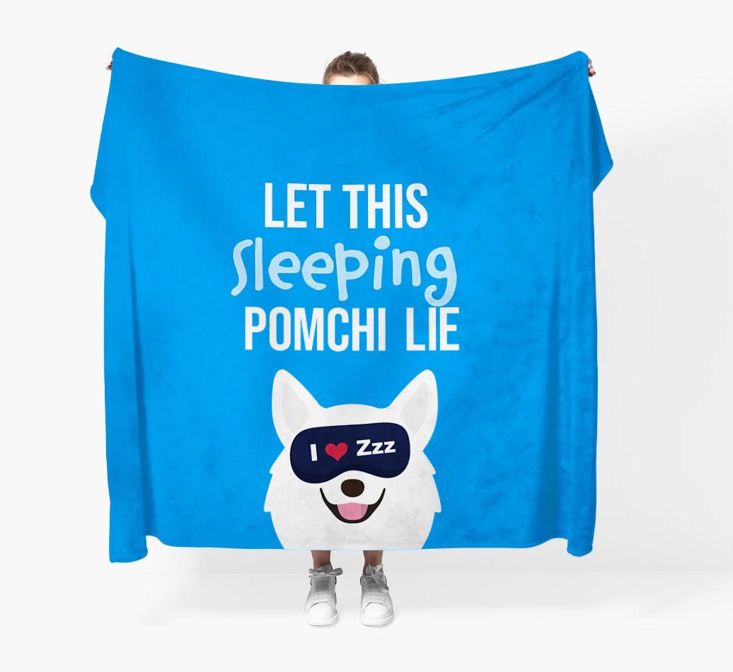 'Let that sleepy dog lie' - Personalized {breedFullName} Blanket