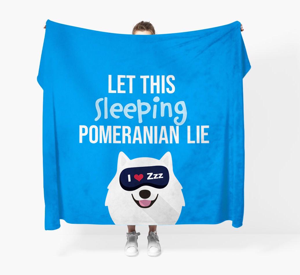 'Let that sleepy dog lie' - Personalized {breedFullName} Blanket
