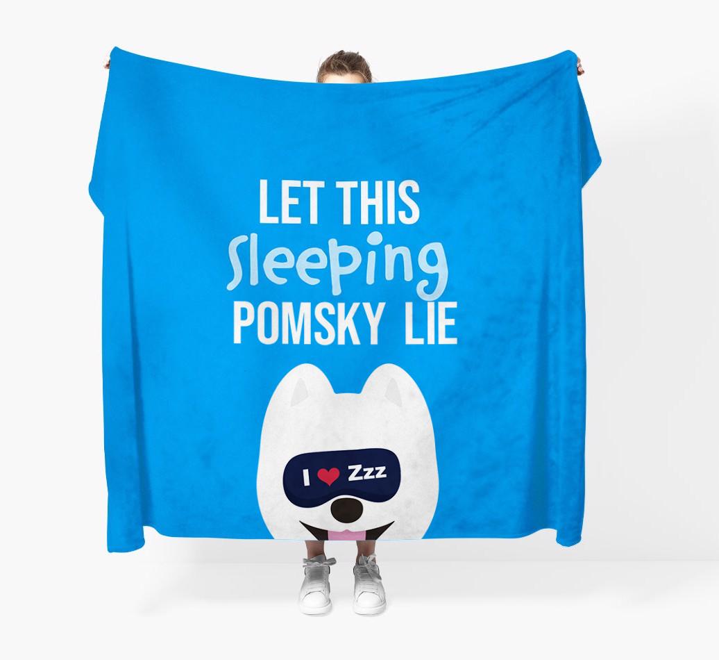 'Let that sleepy dog lie' - Personalized {breedFullName} Blanket