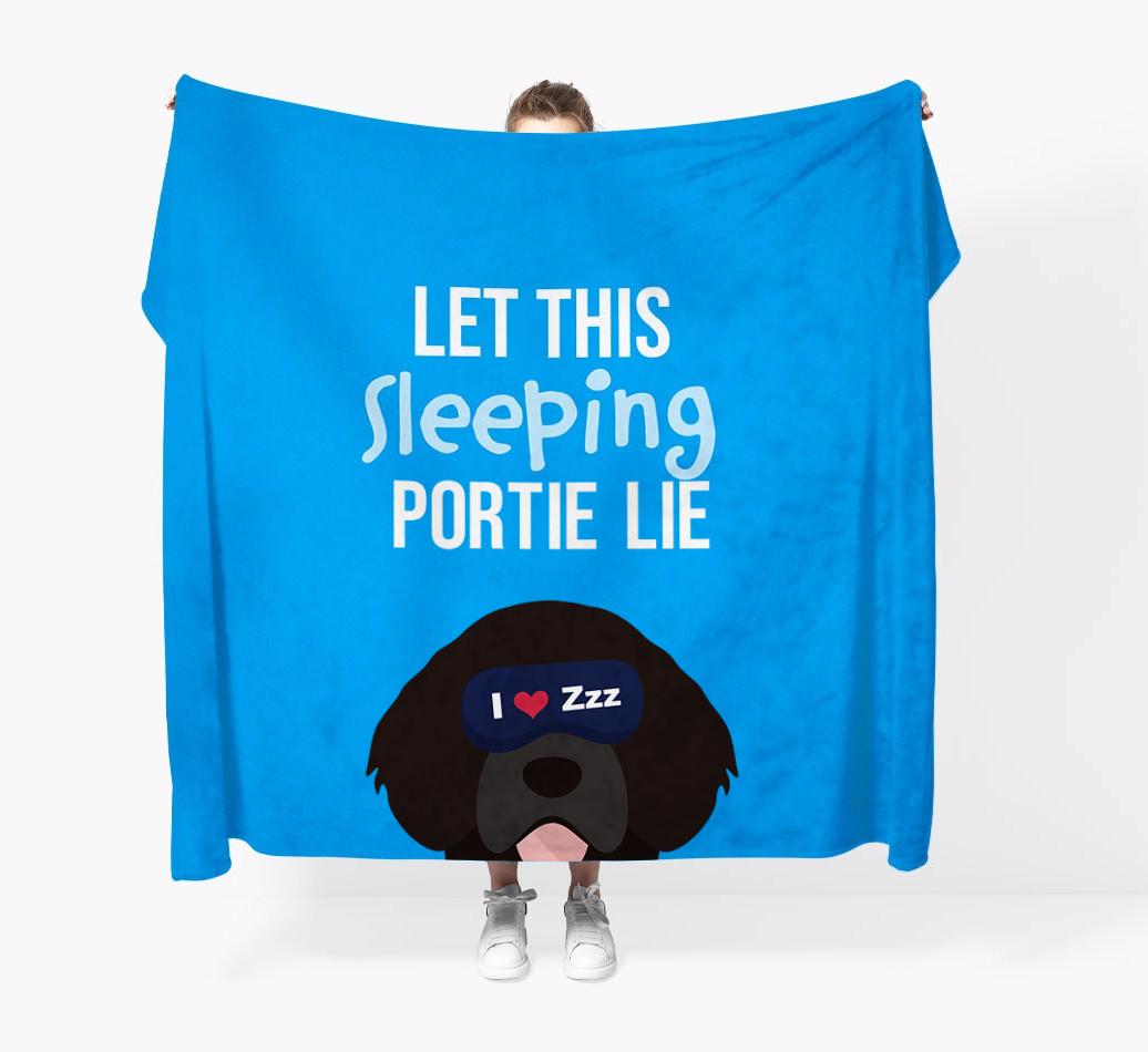 'Let that sleepy dog lie' - Personalized {breedFullName} Blanket