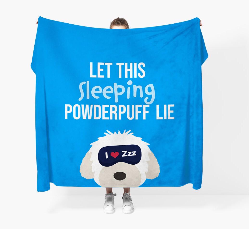 'Let that sleepy dog lie' - Personalized {breedFullName} Blanket