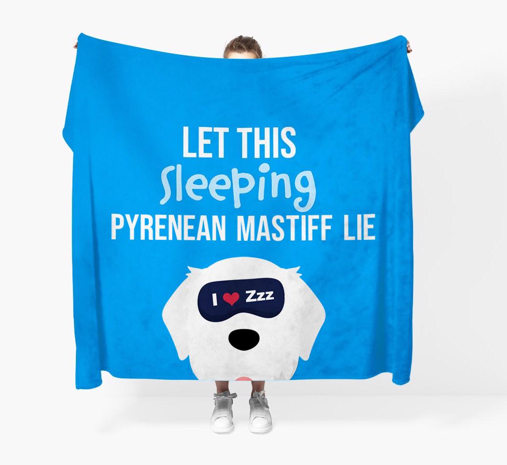 'Let that sleepy dog lie' - Personalized {breedFullName} Blanket