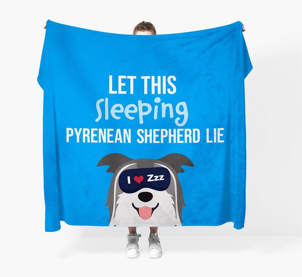 'Let that sleepy dog lie' - Personalized {breedFullName} Blanket
