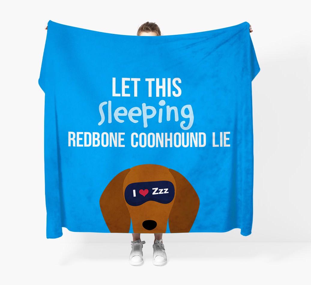 'Let that sleepy dog lie' - Personalized {breedFullName} Blanket