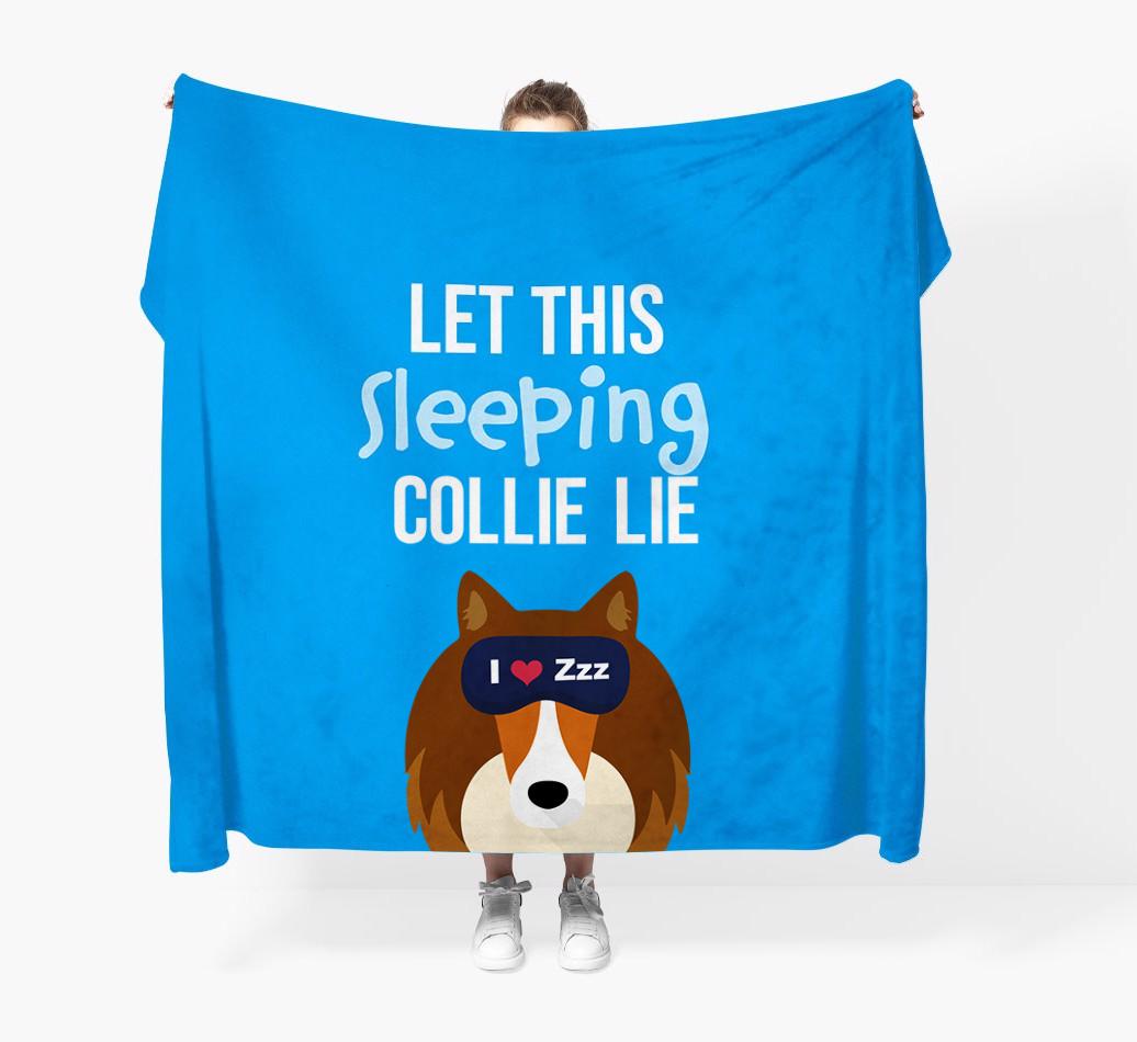 'Let that sleepy dog lie' - Personalized {breedFullName} Blanket