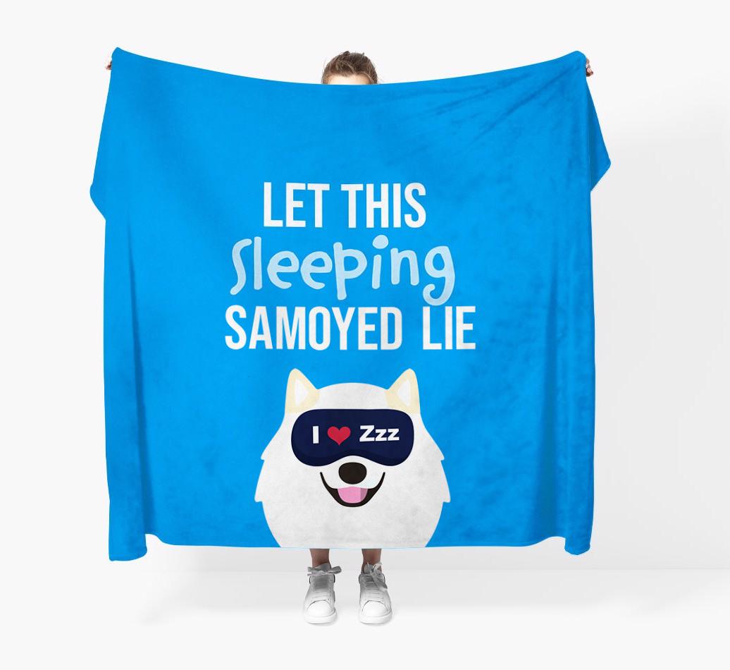 'Let that sleepy dog lie' - Personalized {breedFullName} Blanket