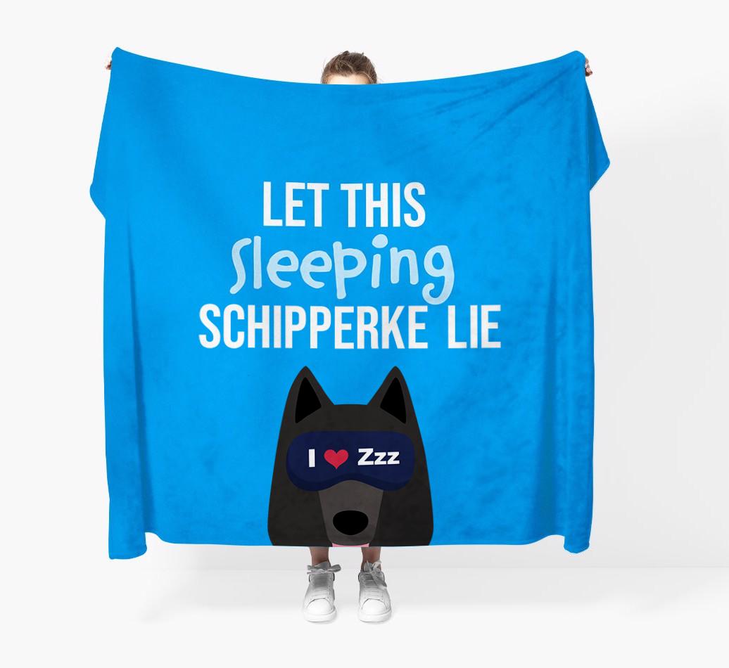 'Let that sleepy dog lie' - Personalized {breedFullName} Blanket