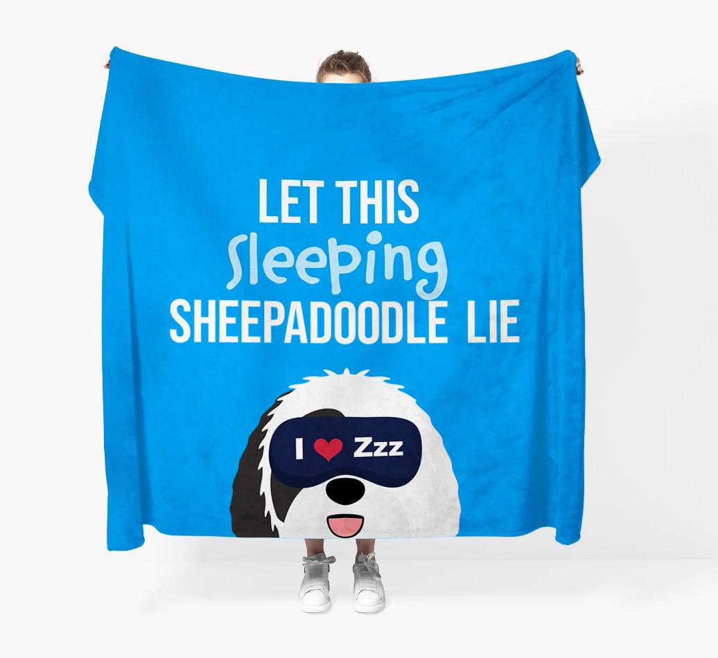 'Let that sleepy dog lie' - Personalized {breedFullName} Blanket