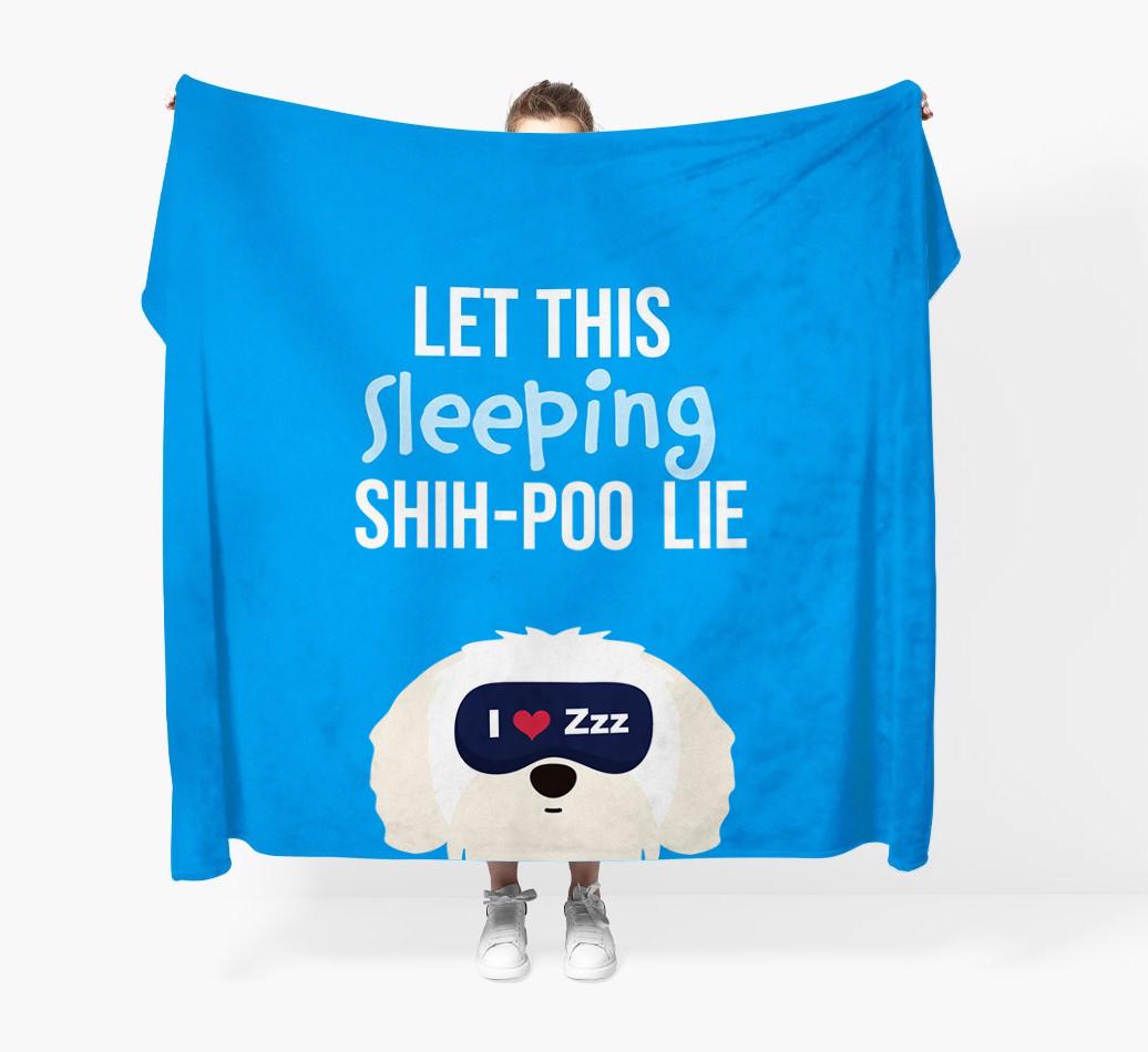 'Let that sleepy dog lie' - Personalized {breedFullName} Blanket