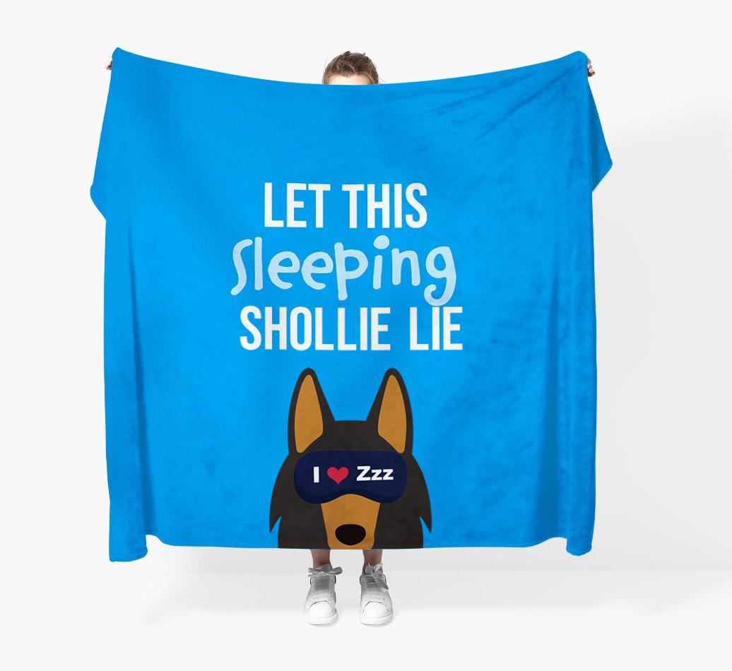 'Let that sleepy dog lie' - Personalized {breedFullName} Blanket