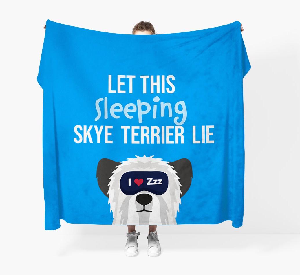 'Let that sleepy dog lie' - Personalized {breedFullName} Blanket