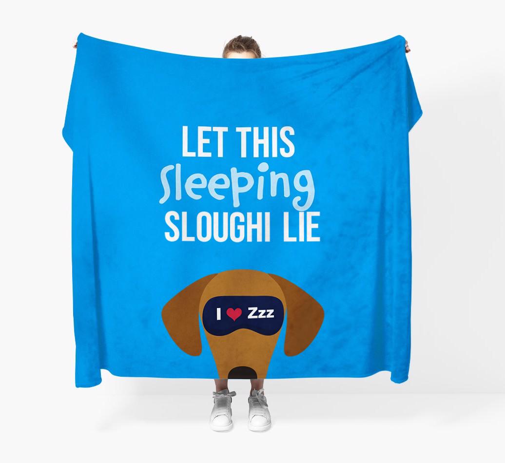 'Let that sleepy dog lie' - Personalized {breedFullName} Blanket