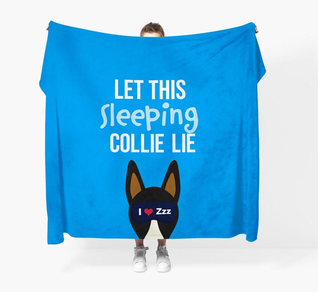 'Let that sleepy dog lie' - Personalized {breedFullName} Blanket