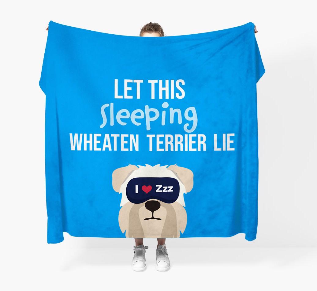 'Let that sleepy dog lie' - Personalized {breedFullName} Blanket