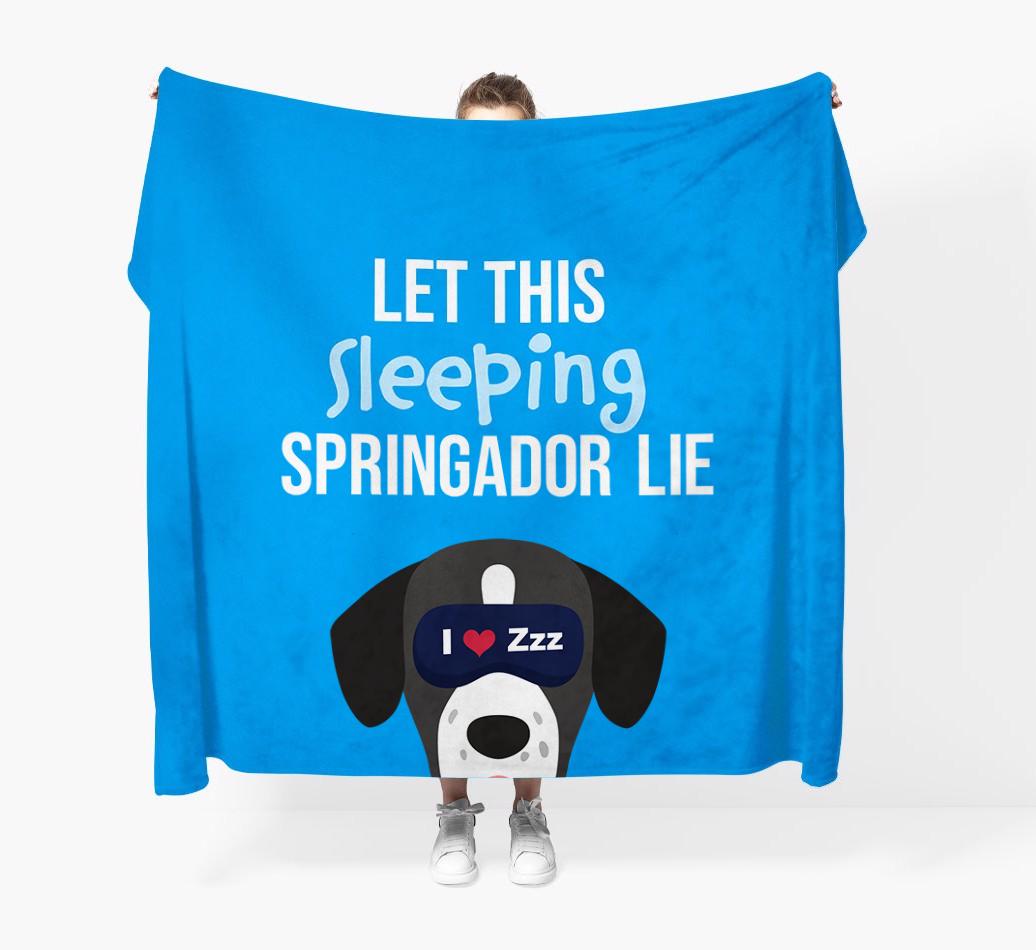 'Let that sleepy dog lie' - Personalized {breedFullName} Blanket
