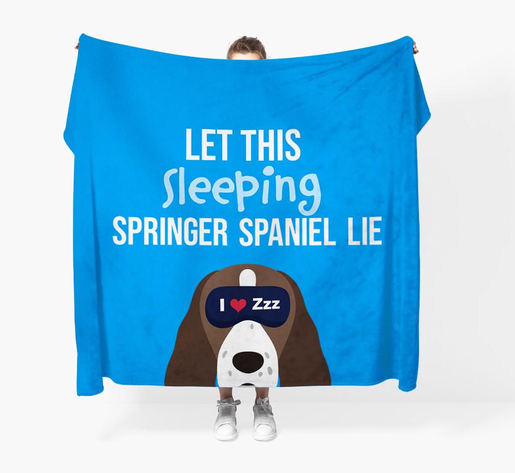 'Let that sleepy dog lie' - Personalized {breedFullName} Blanket