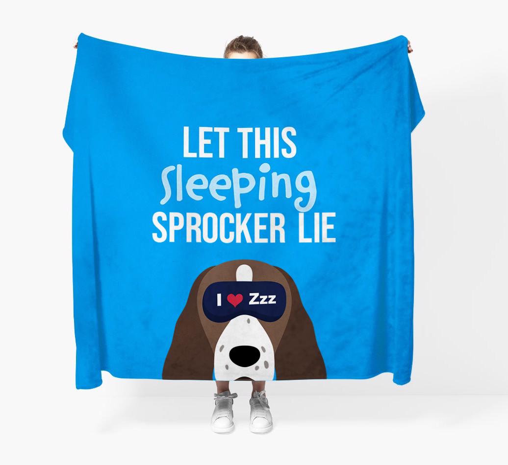 'Let that sleepy dog lie' - Personalized {breedFullName} Blanket