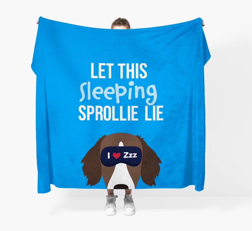 'Let that sleepy dog lie' - Personalized {breedFullName} Blanket