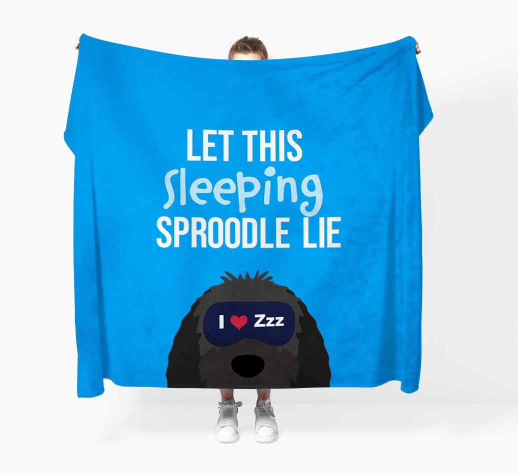 'Let that sleepy dog lie' - Personalized {breedFullName} Blanket