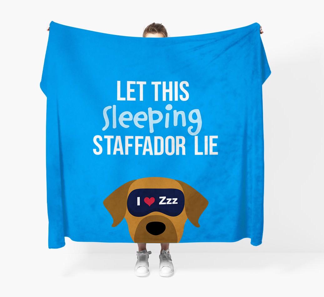 'Let that sleepy dog lie' - Personalized {breedFullName} Blanket