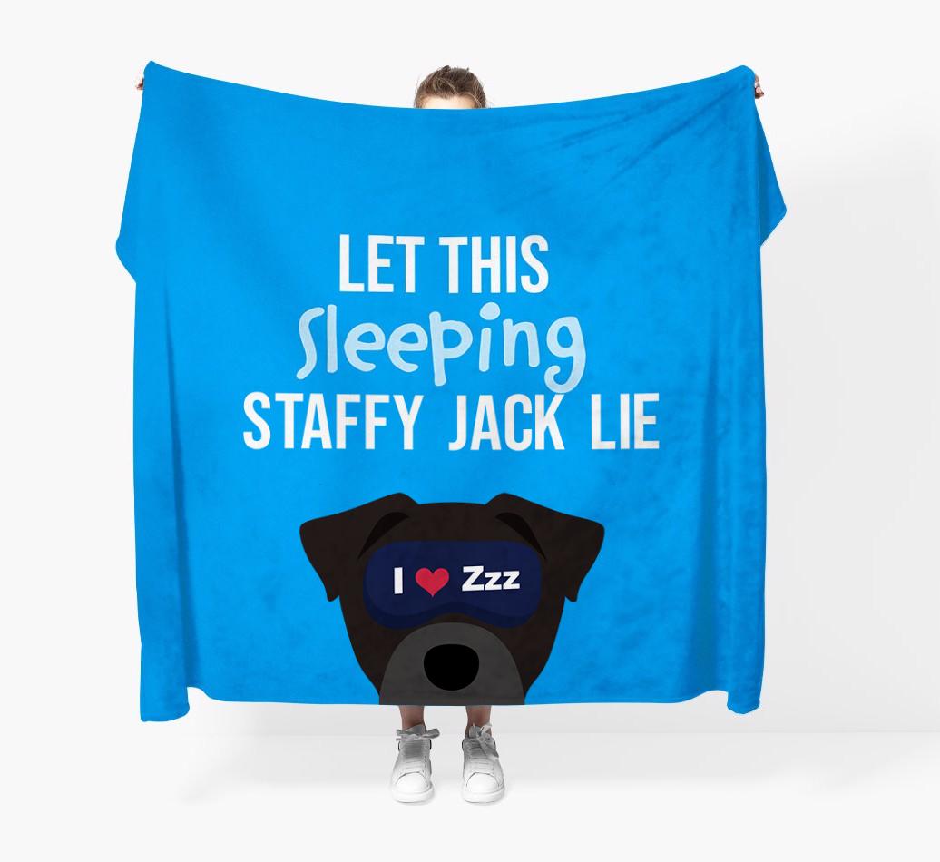 'Let that sleepy dog lie' - Personalized {breedFullName} Blanket