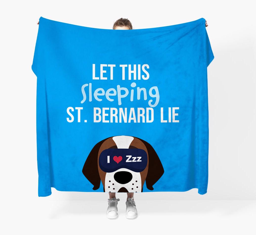 'Let that sleepy dog lie' - Personalized {breedFullName} Blanket