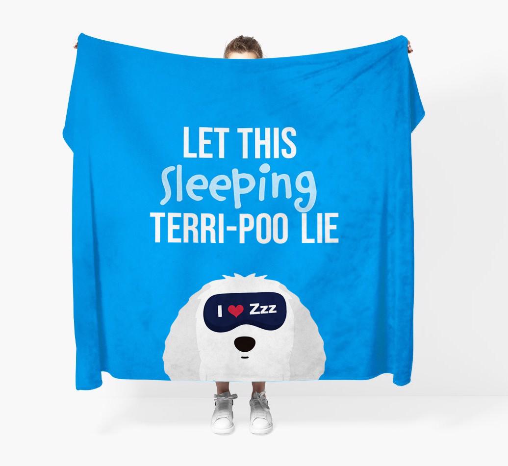 'Let that sleepy dog lie' - Personalized {breedFullName} Blanket