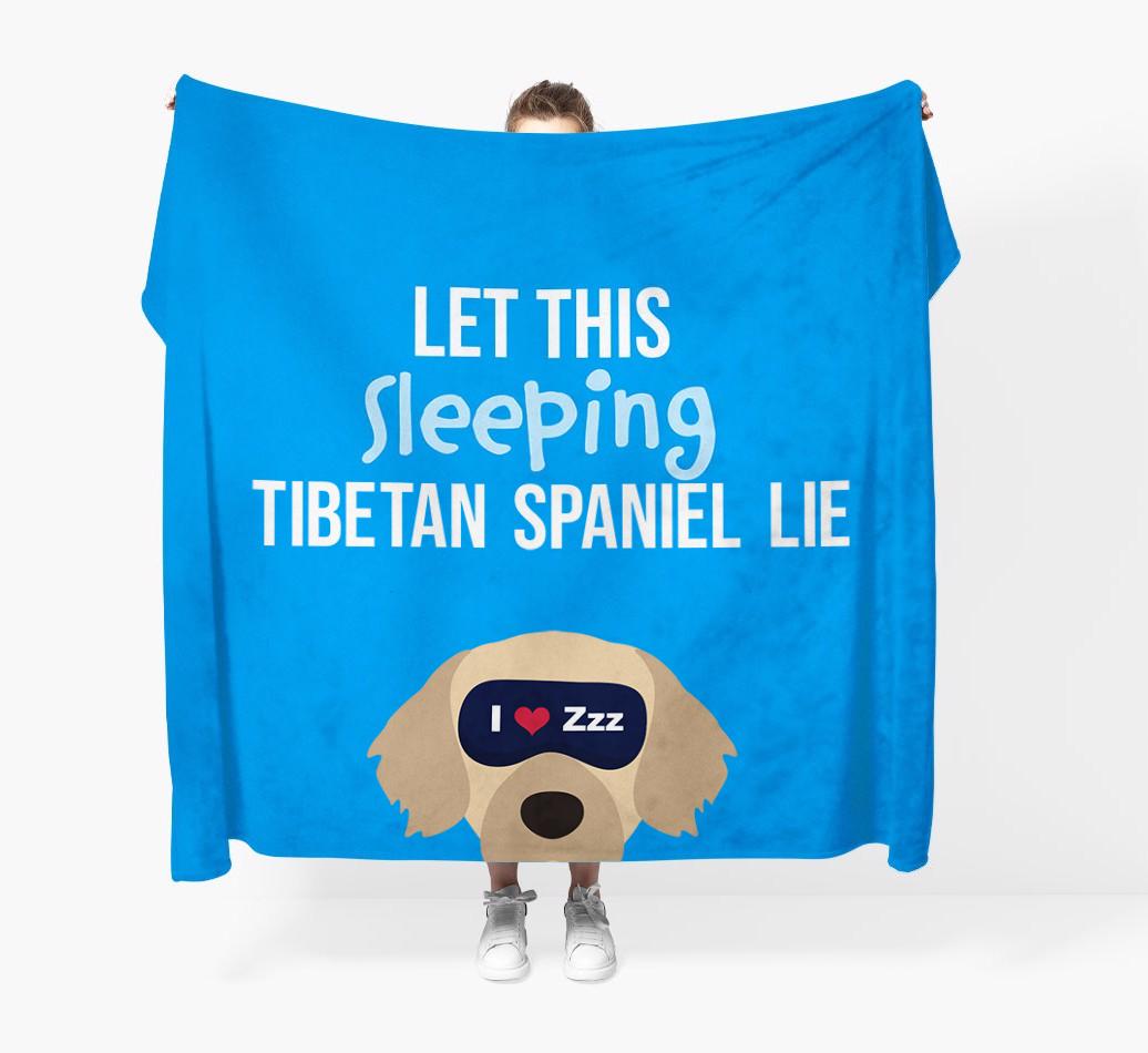 'Let that sleepy dog lie' - Personalized {breedFullName} Blanket
