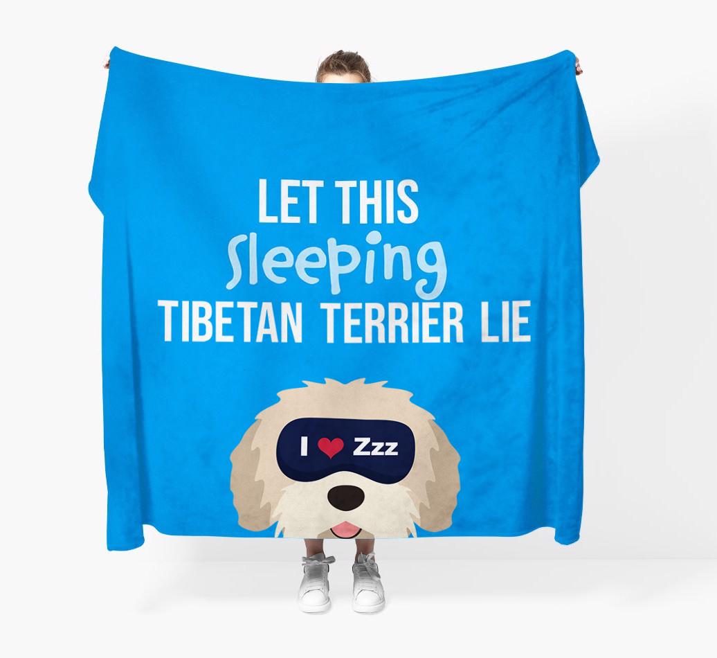 'Let that sleepy dog lie' - Personalized {breedFullName} Blanket