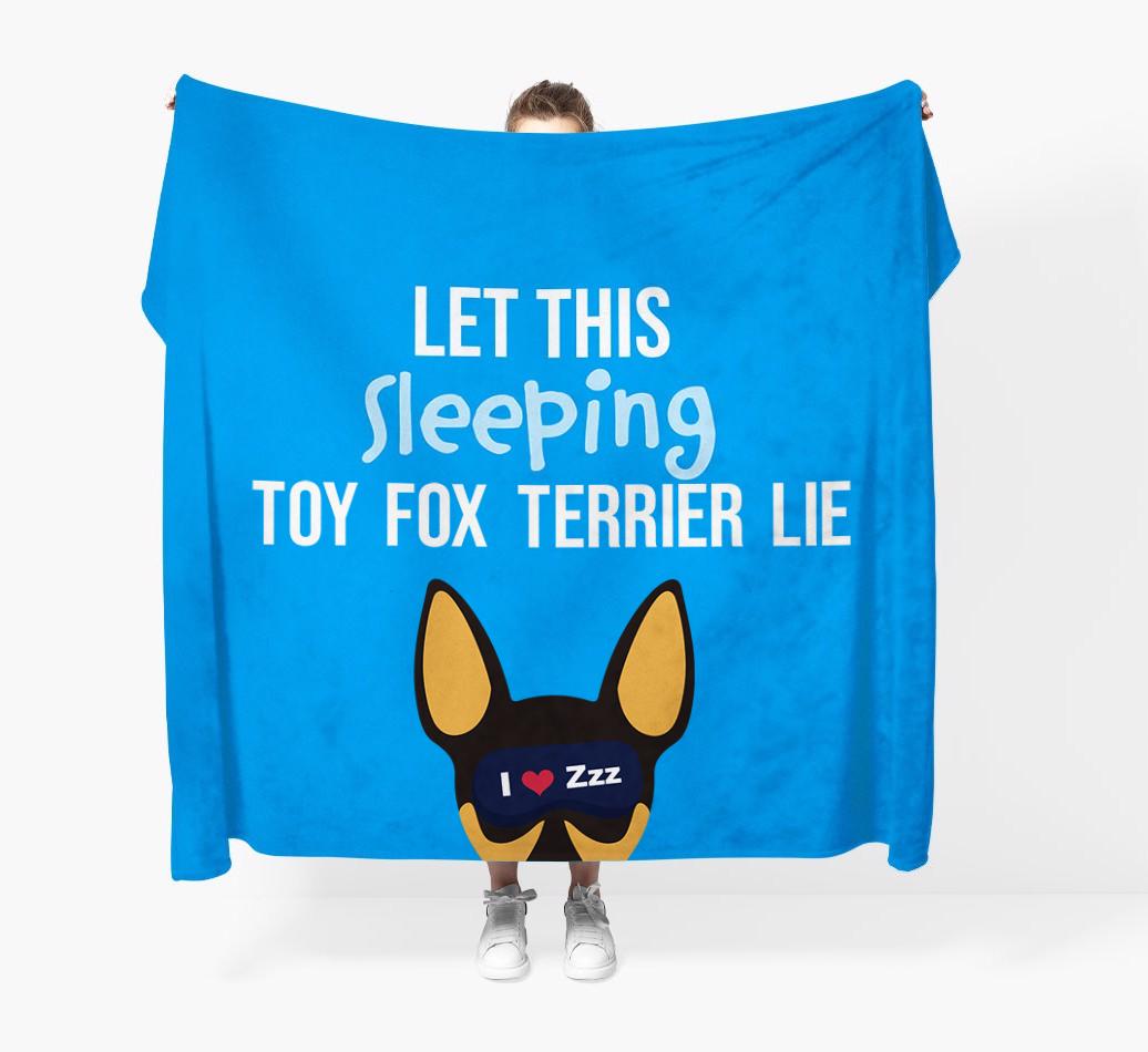 'Let that sleepy dog lie' - Personalized {breedFullName} Blanket