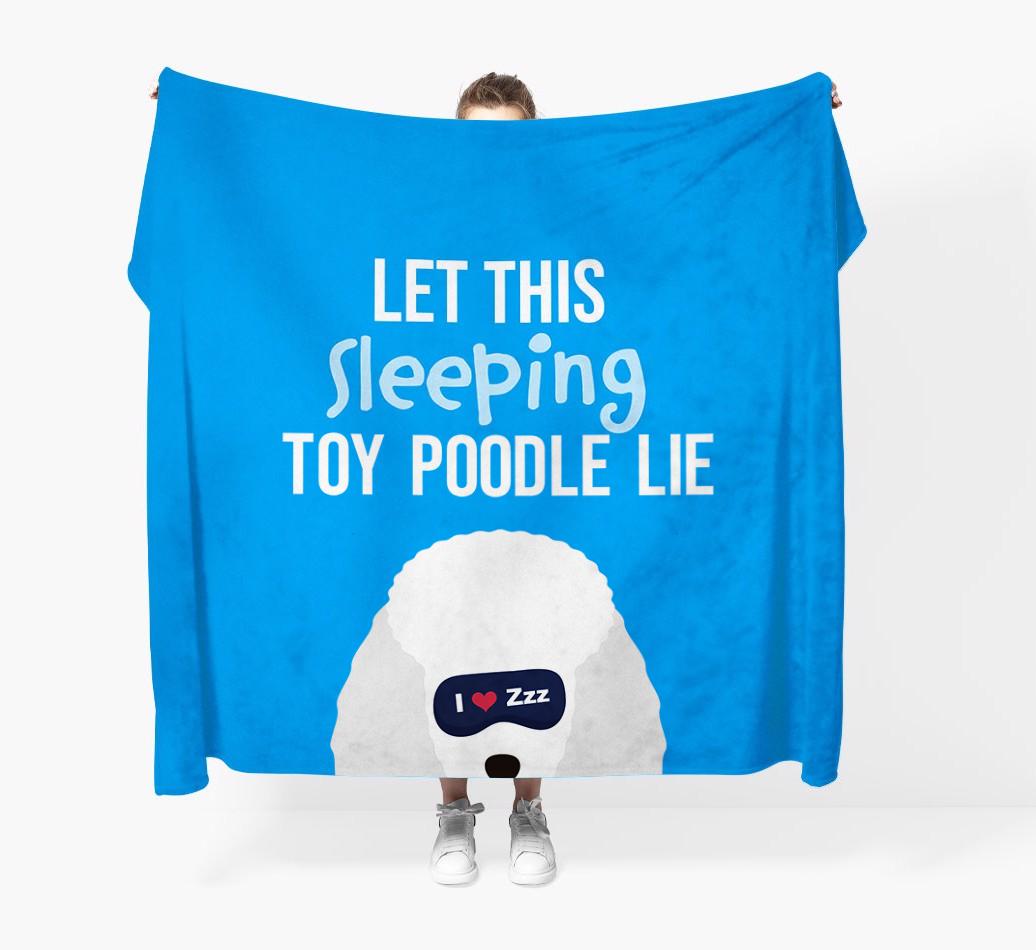 'Let that sleepy dog lie' - Personalized {breedFullName} Blanket
