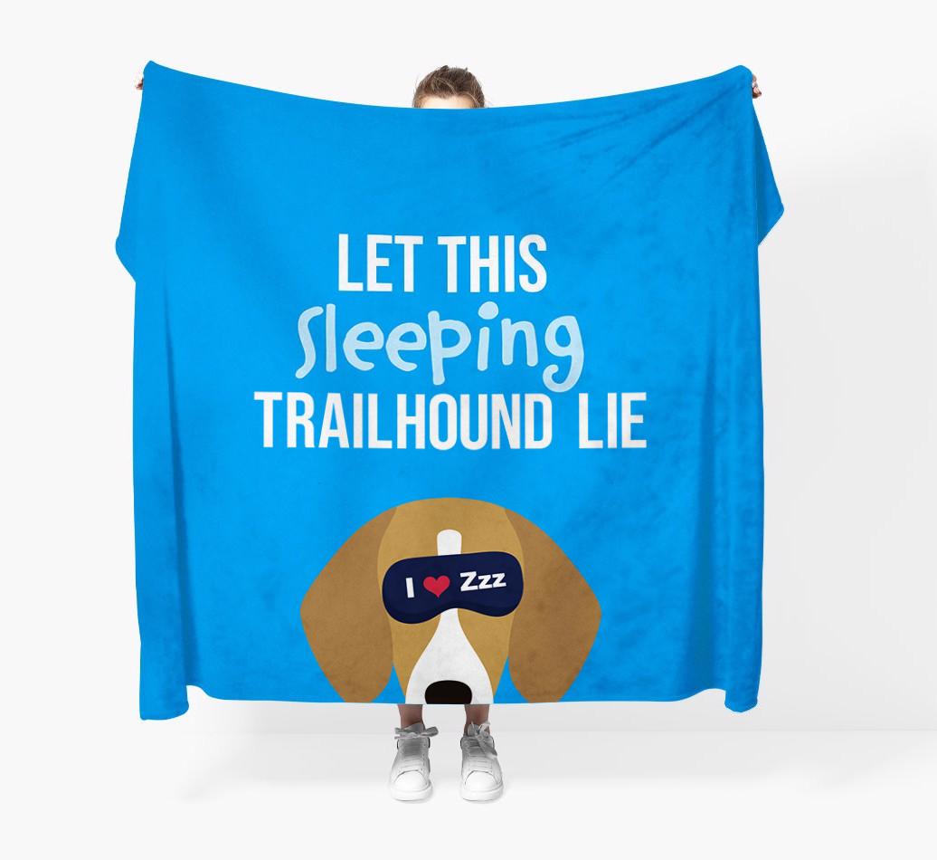 'Let that sleepy dog lie' - Personalized {breedFullName} Blanket
