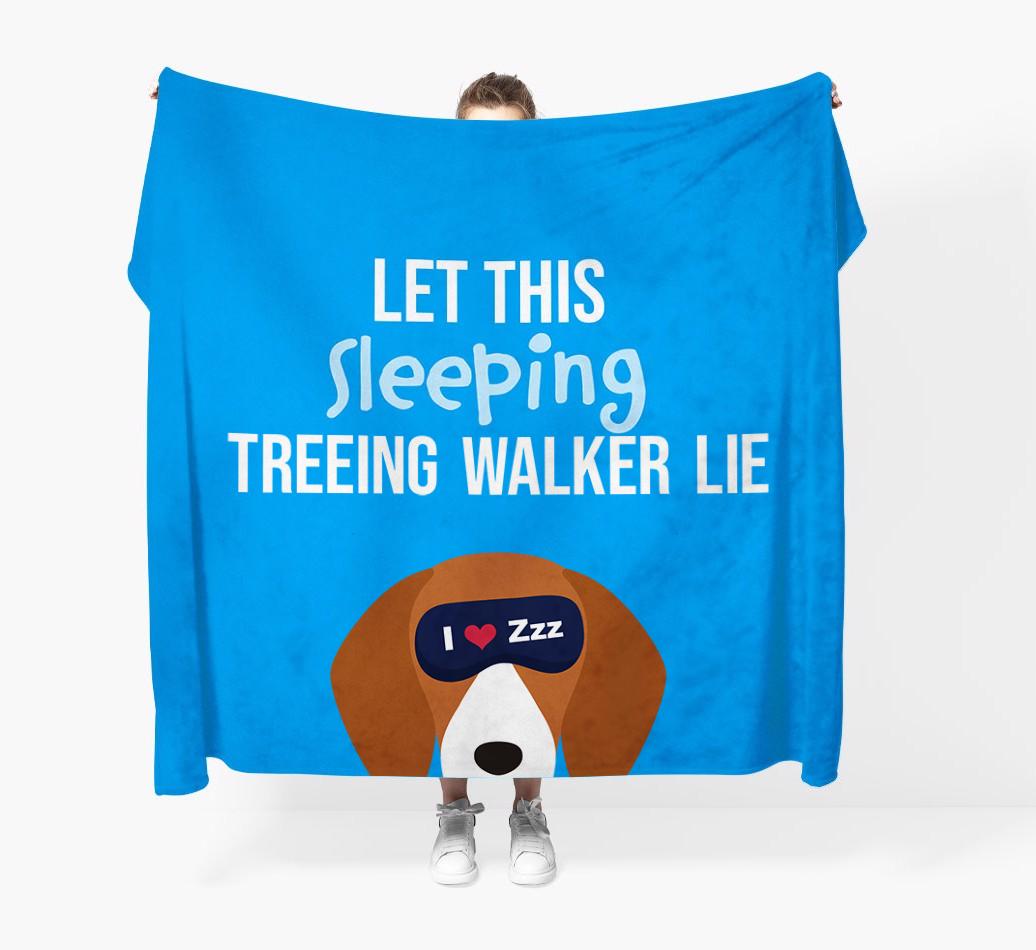 'Let that sleepy dog lie' - Personalized {breedFullName} Blanket