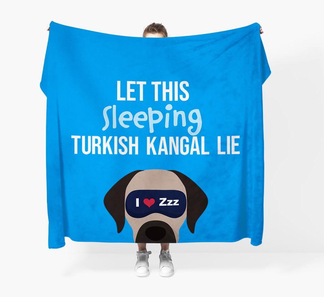 'Let that sleepy dog lie' - Personalized {breedFullName} Blanket