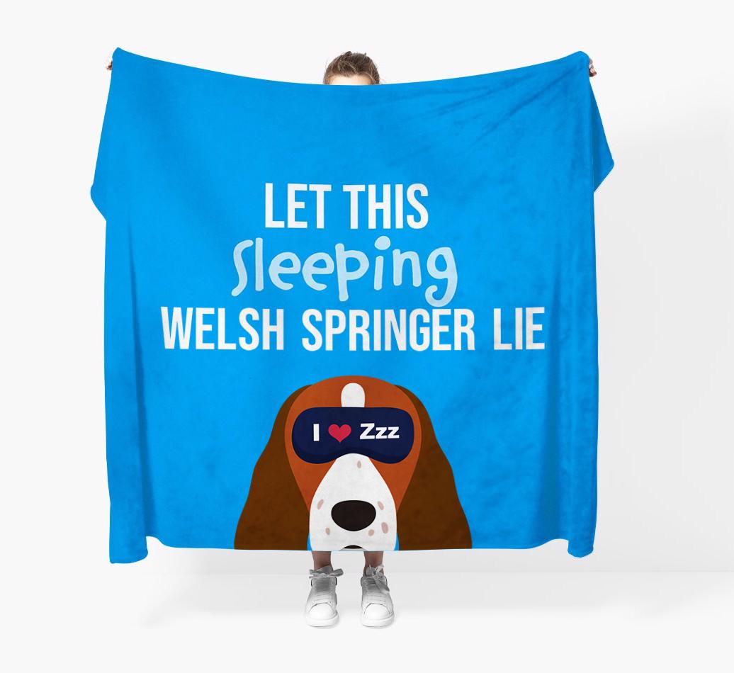 'Let that sleepy dog lie' - Personalized {breedFullName} Blanket