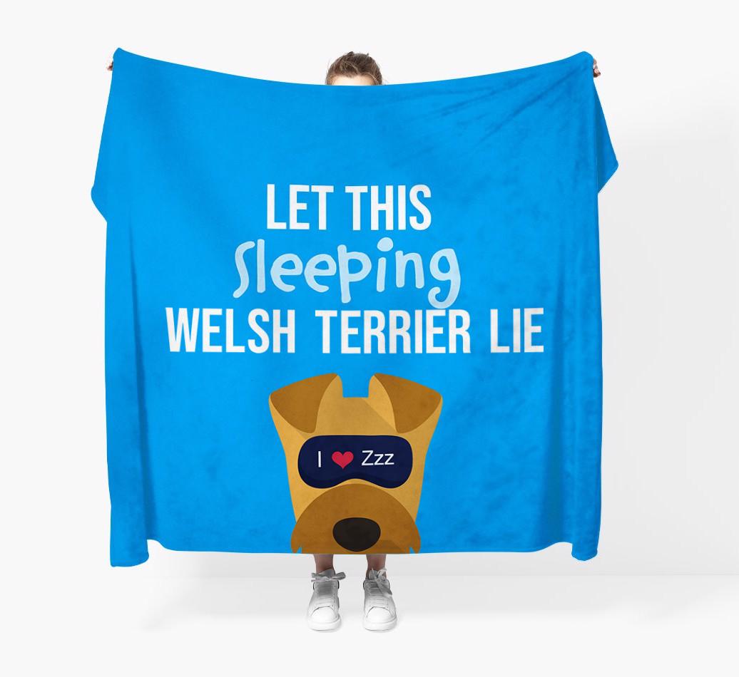 'Let that sleepy dog lie' - Personalized {breedFullName} Blanket