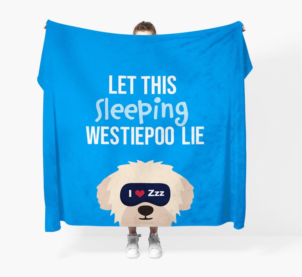 'Let that sleepy dog lie' - Personalized {breedFullName} Blanket