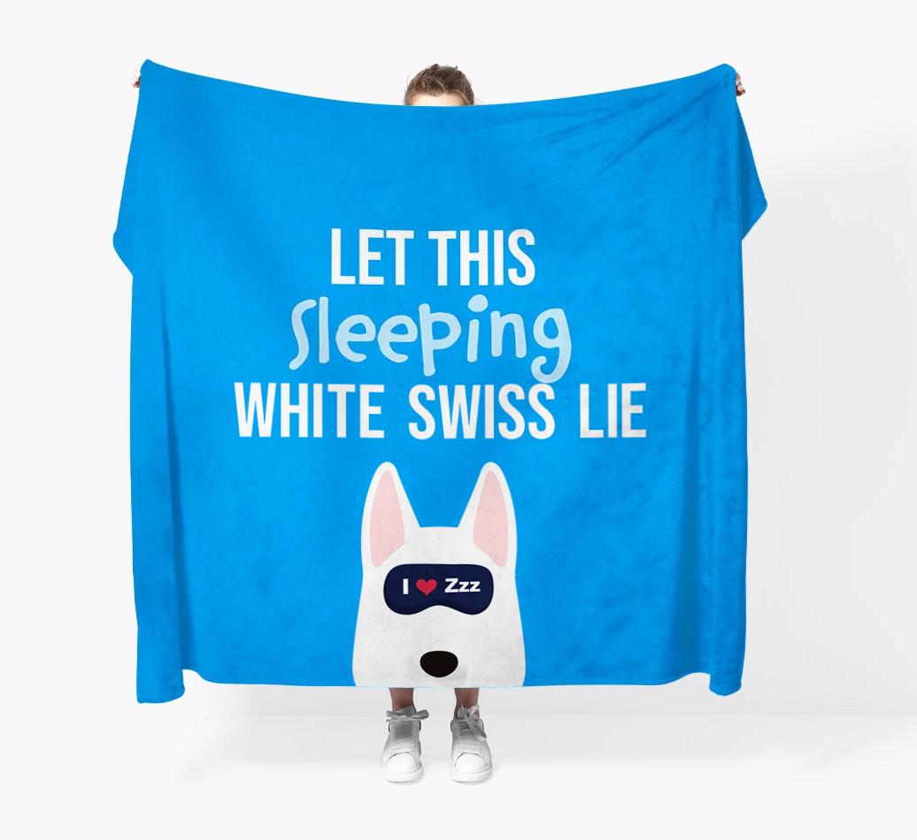 'Let that sleepy dog lie' - Personalized {breedFullName} Blanket