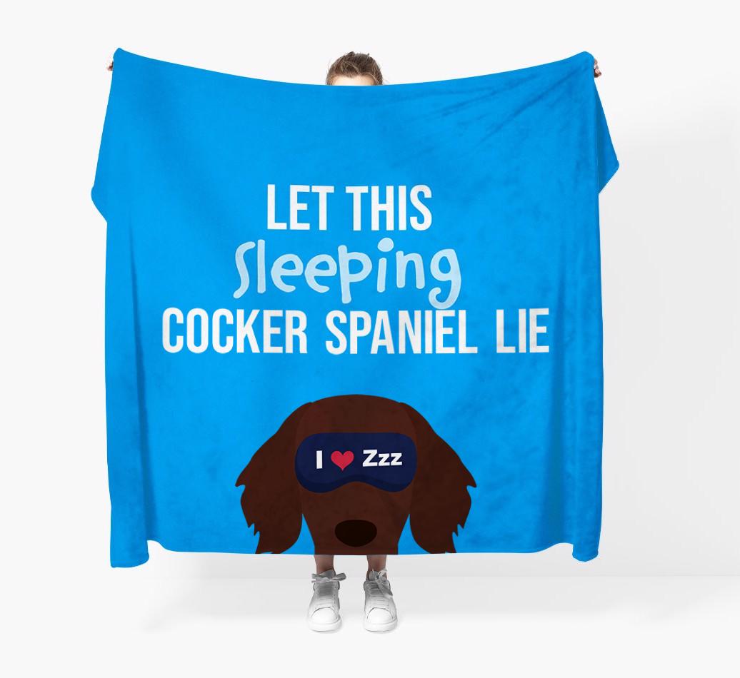 'Let that sleepy dog lie' - Personalized {breedFullName} Blanket