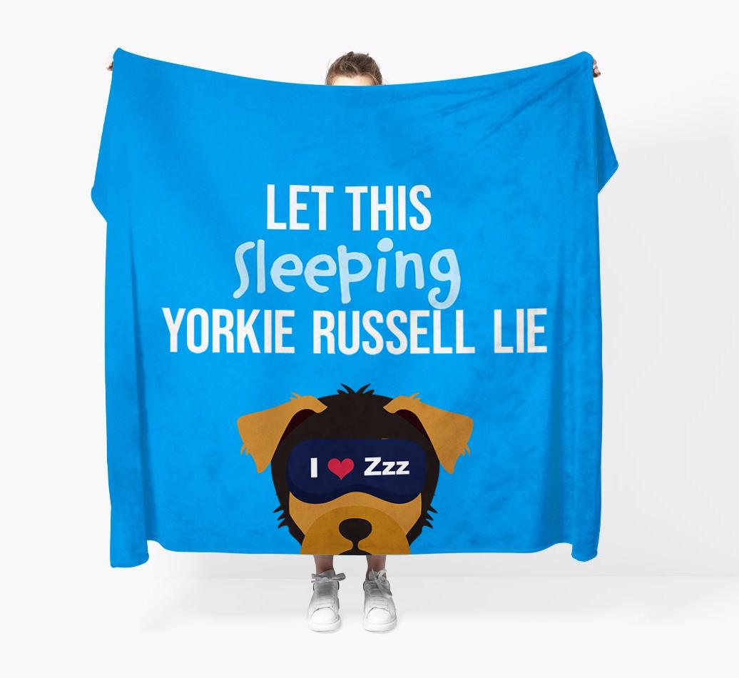 'Let that sleepy dog lie' - Personalized {breedFullName} Blanket