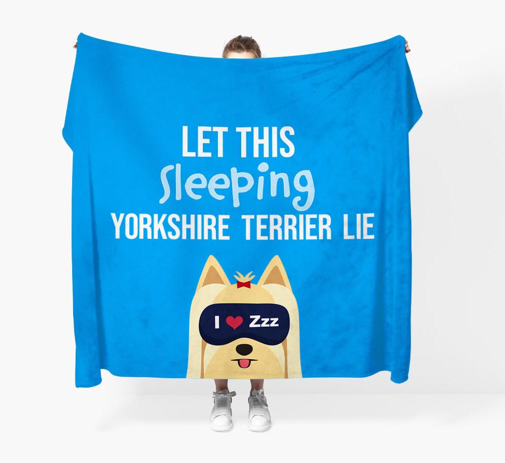 'Let that sleepy dog lie' - Personalized {breedFullName} Blanket