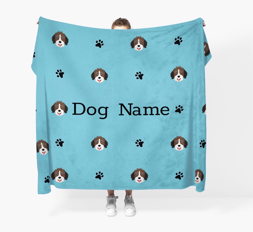 'Paw Pattern' - Personalized {breedFullName} Blanket