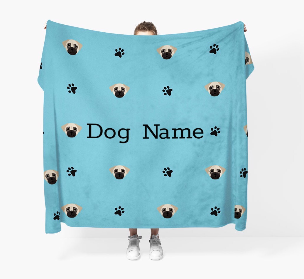 'Paw Pattern' - Personalized {breedFullName} Blanket