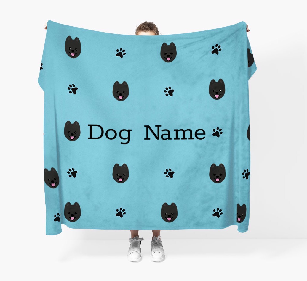 'Paw Pattern' - Personalised {breedFullName} Blanket