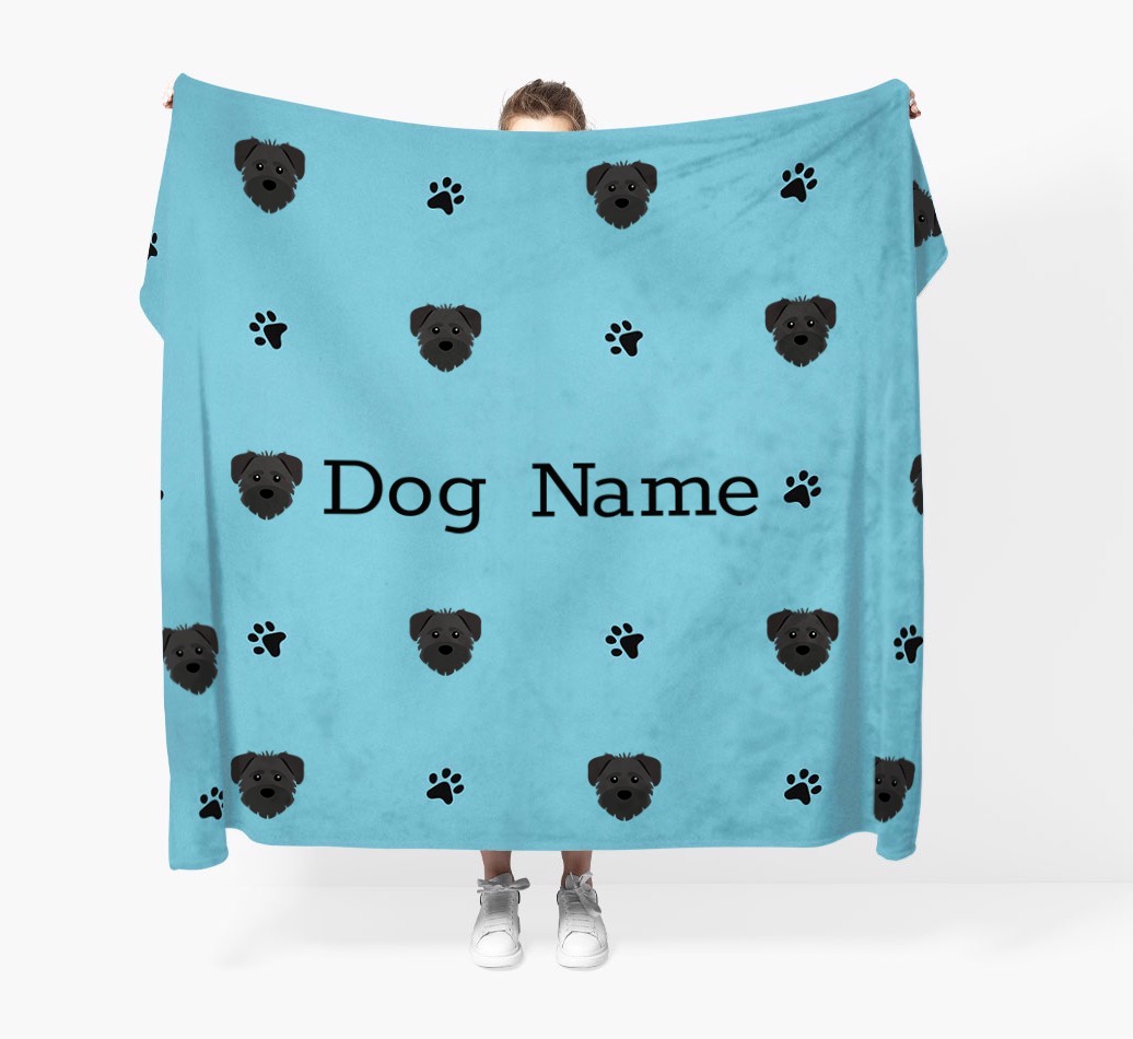 'Paw Pattern' - Personalised {breedFullName} Blanket