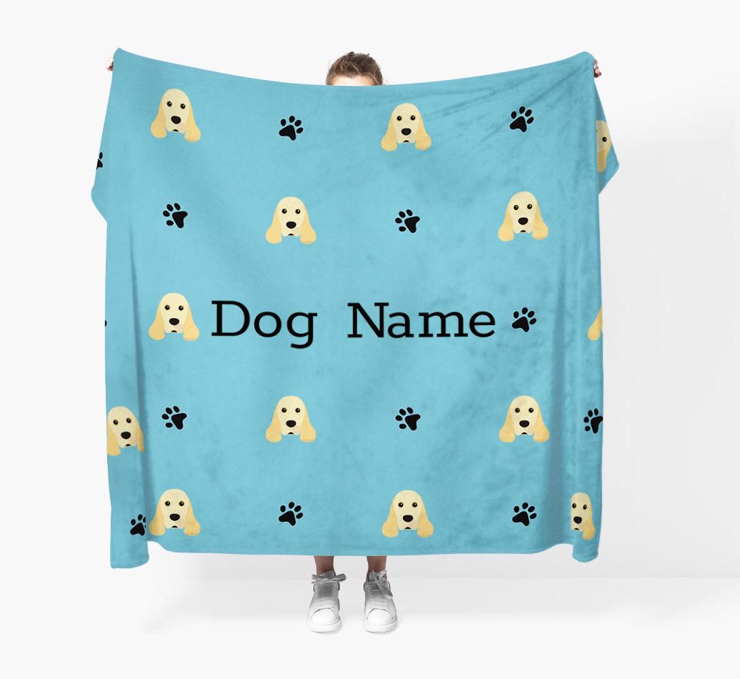 'Paw Pattern' - Personalized {breedFullName} Blanket