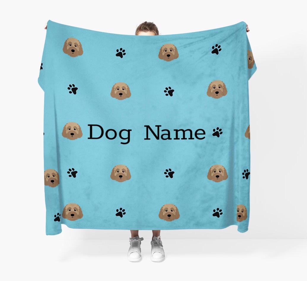 'Paw Pattern' - Personalized {breedFullName} Blanket