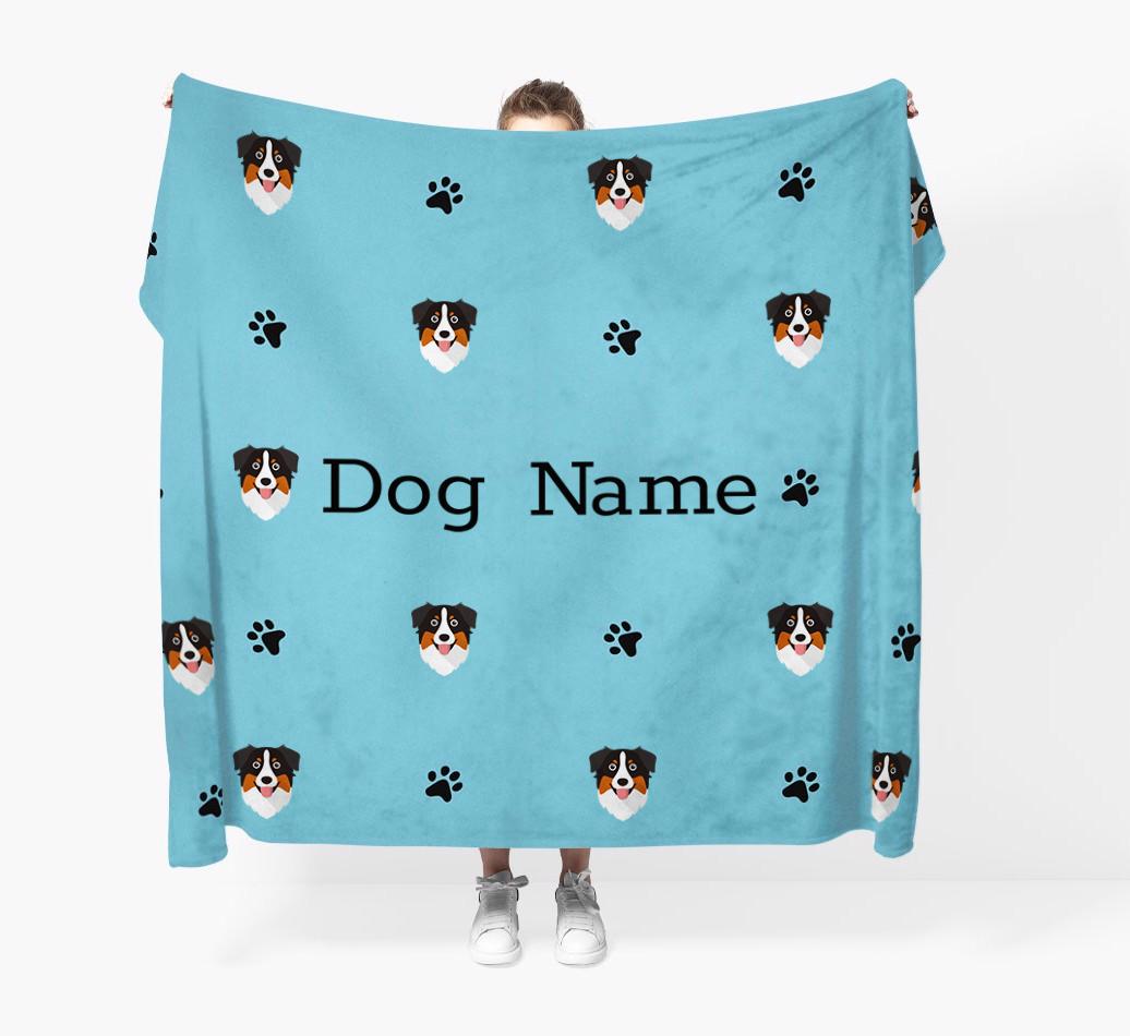 'Paw Pattern' - Personalized {breedFullName} Blanket